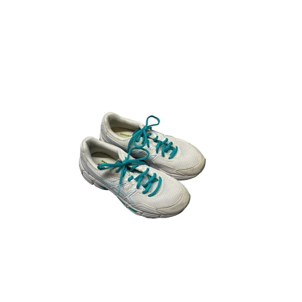ASICS GEL-JOG White Teal Womens 7 Running Gym Training Shoes Sneakers 1202A147